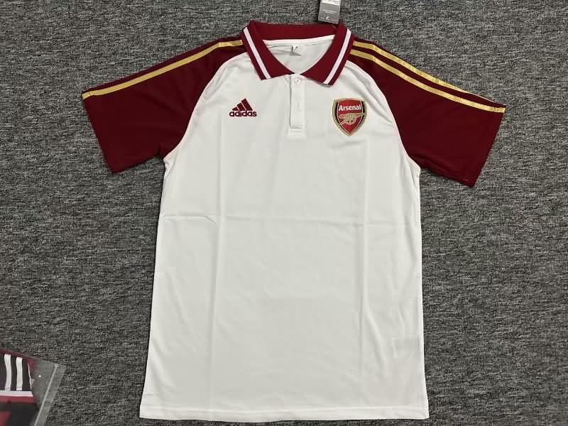 AAA(Thailand) Arsenal 23/24 White Polo Soccer T-Shirt