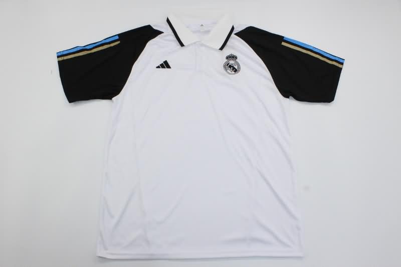 AAA(Thailand) Real Madrid 23/24 White Polo Soccer T-Shirt