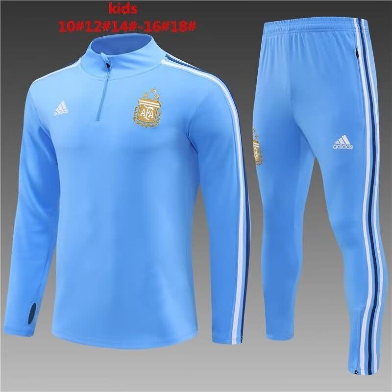 Argentina 2023/24 Kids Blue Soccer Tracksuit 02