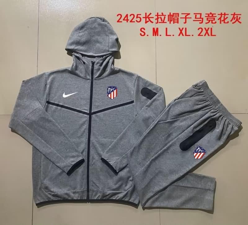 AAA(Thailand) Atletico Madrid 23/24 Grey Soccer Tracksuit 02