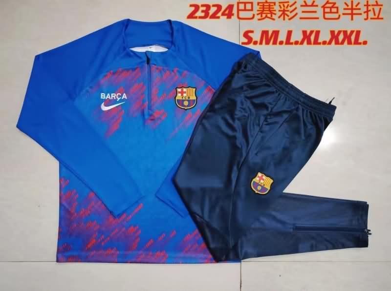 AAA(Thailand) Barcelona 23/24 Blue Soccer Tracksuit 02