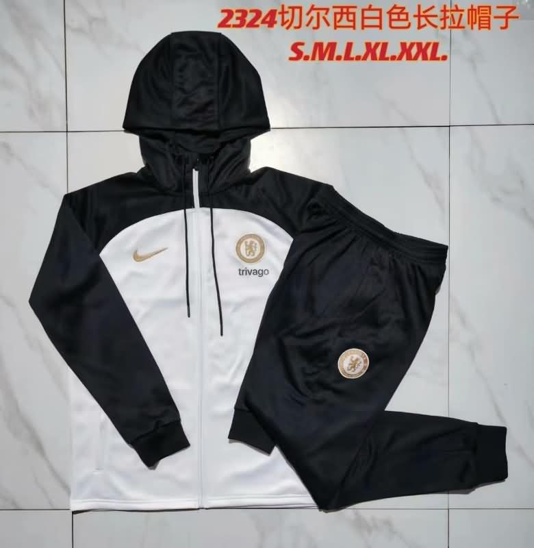 AAA(Thailand) Chelsea 23/24 White Soccer Tracksuit 04
