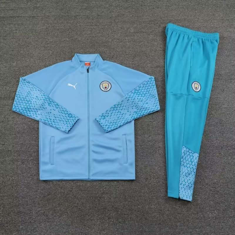 AAA(Thailand) Manchester City 23/24 Blue Soccer Tracksuit 04