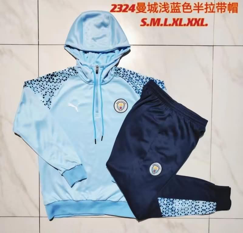 AAA(Thailand) Manchester City 23/24 Blue Soccer Tracksuit 06