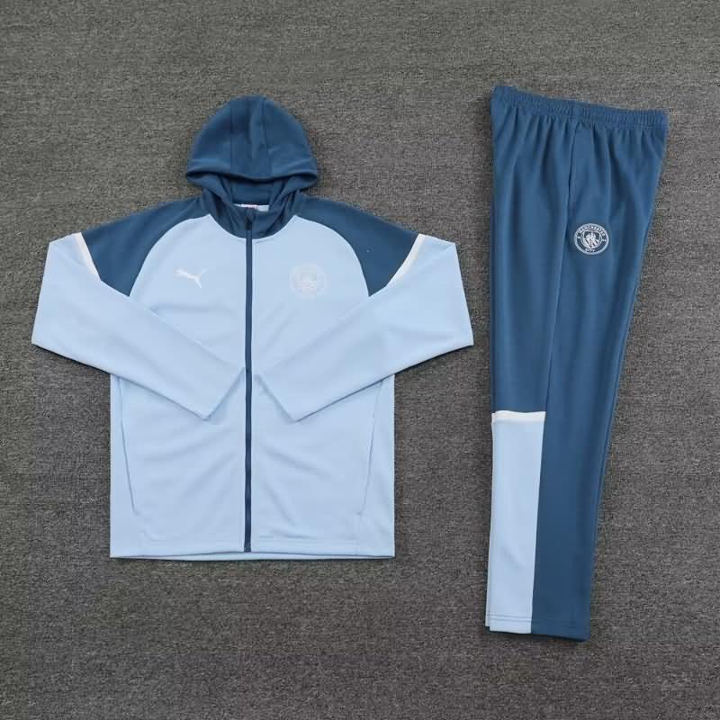 AAA(Thailand) Manchester City 23/24 Light Blue Soccer Tracksuit
