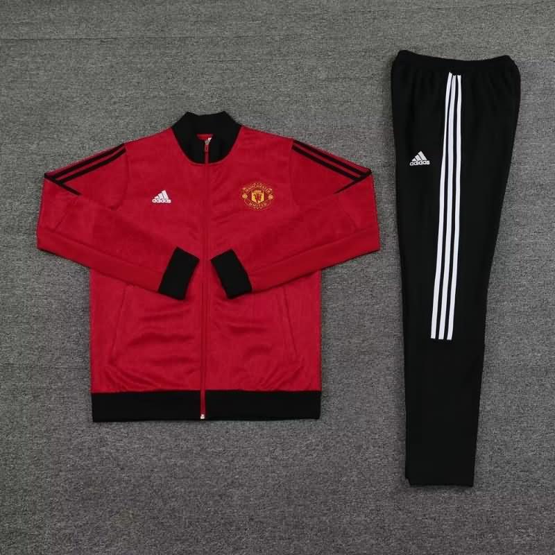 AAA(Thailand) Manchester United 23/24 Red Soccer Tracksuit 03