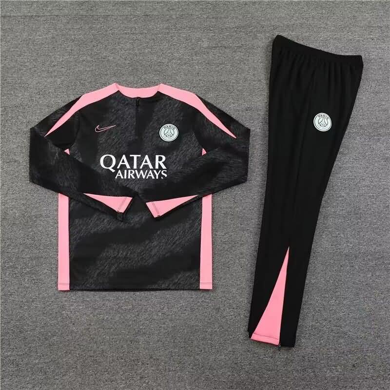 AAA(Thailand) PSG 23/24 Black Soccer Tracksuit 05