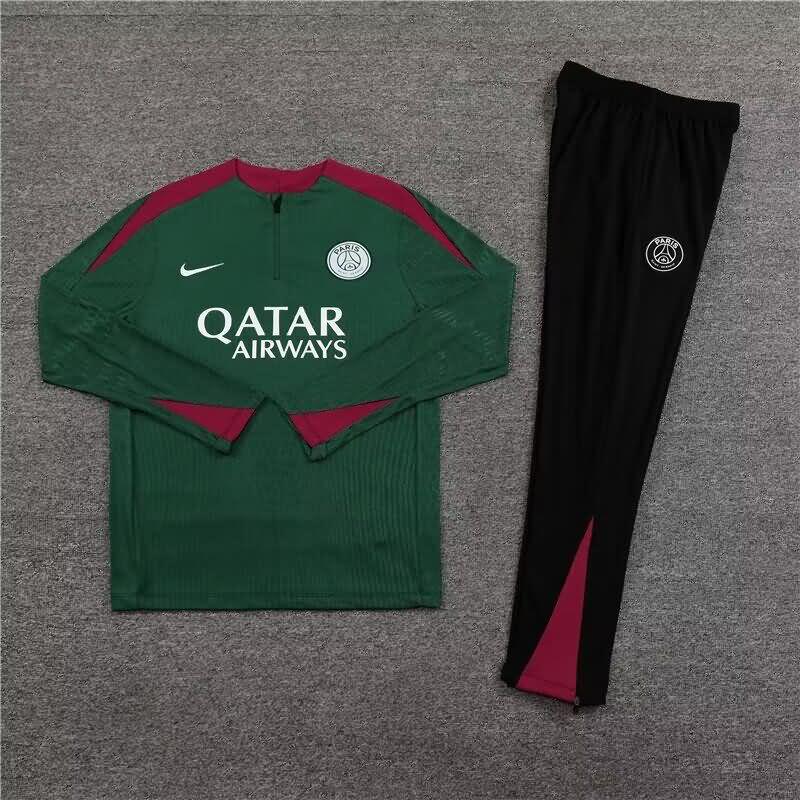 AAA(Thailand) PSG 23/24 Green Soccer Tracksuit 02