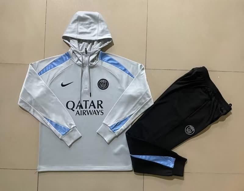 AAA(Thailand) PSG 23/24 Grey Soccer Tracksuit 03