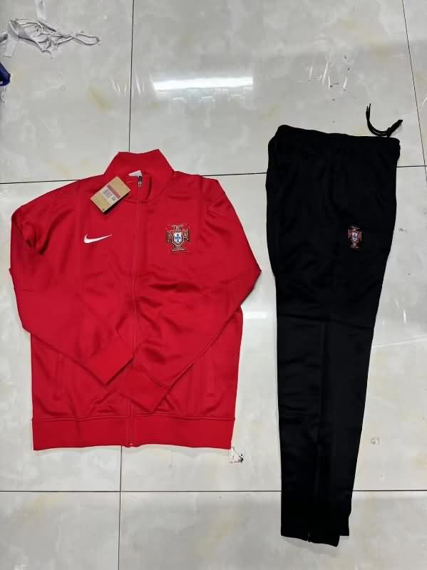 AAA(Thailand) Portugal 2024 Red Soccer Tracksuit