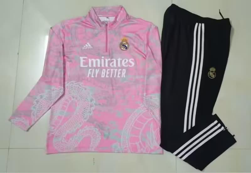 AAA(Thailand) Real Madrid 23/24 Pink Soccer Tracksuit