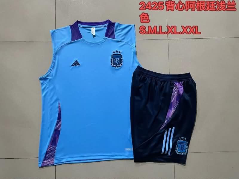 AAA(Thailand) Argentina 2024 Blue Soccer Training Sets 02