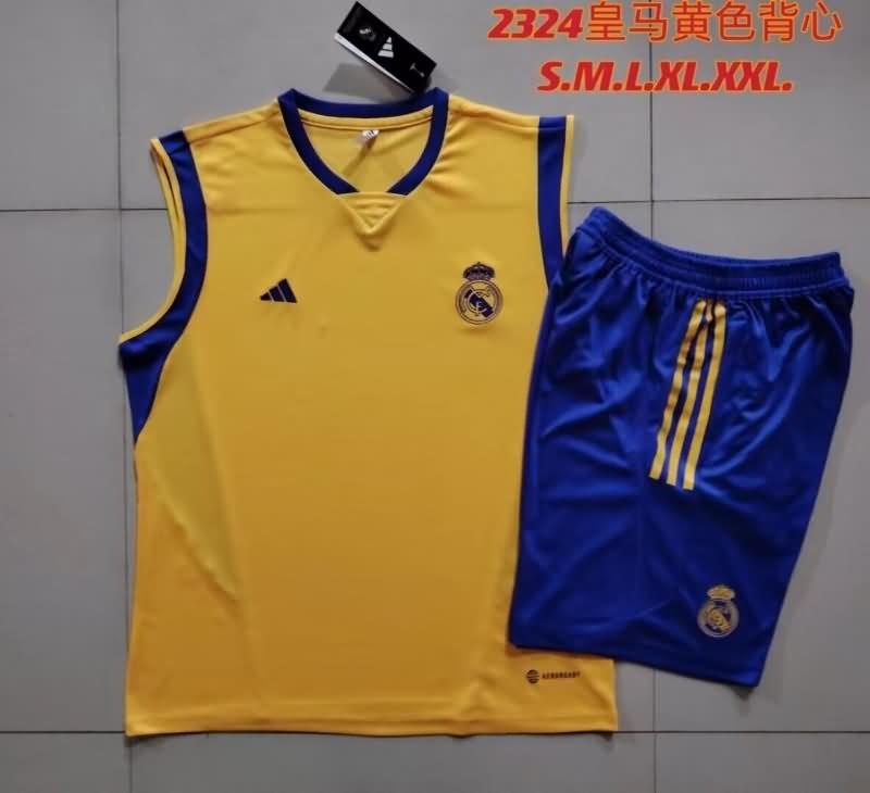 AAA(Thailand) Real Madrid 23/24 Yellow Soccer Training Sets