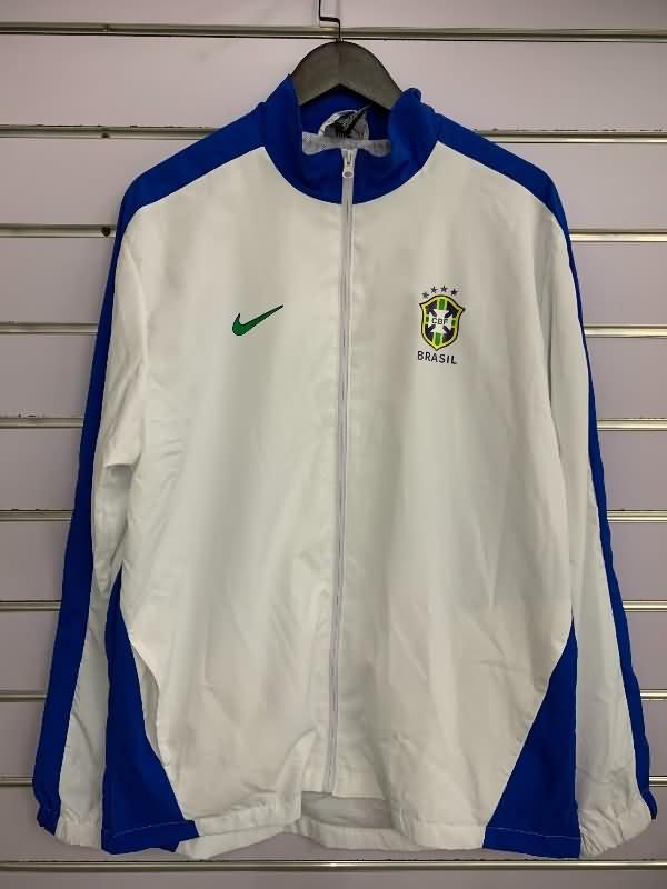 AAA(Thailand) Brazil 2024 White Soccer Windbreaker 02