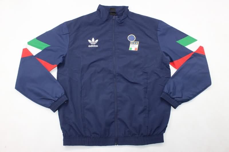 AAA(Thailand) Italy 2024 Dark Blue Soccer Windbreaker