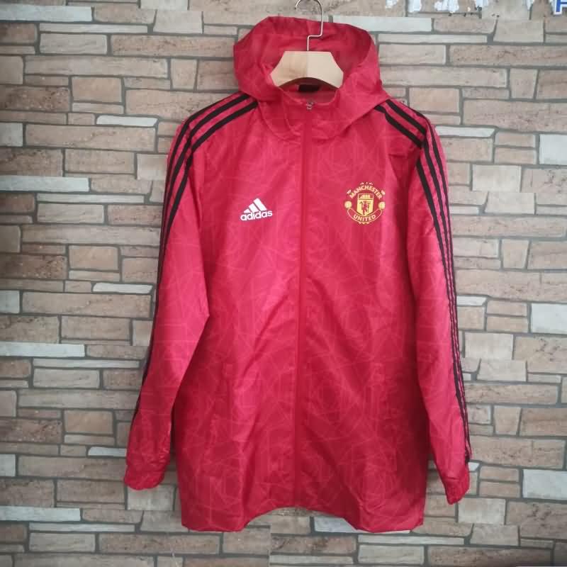 AAA(Thailand) Manchester United 23/24 Red Soccer Windbreaker