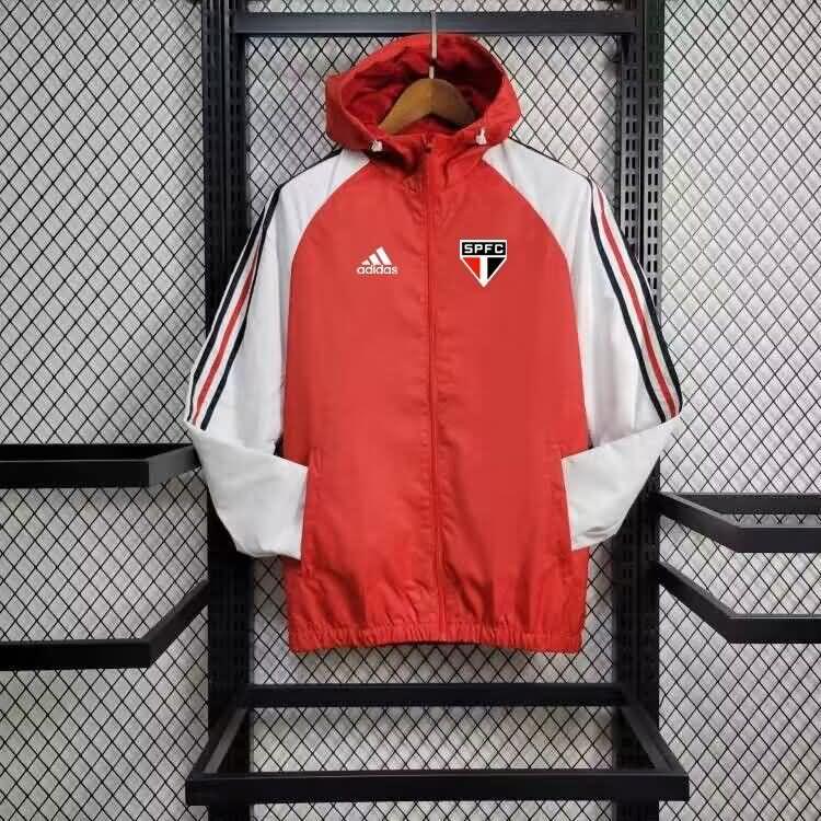 AAA(Thailand) Sao Paulo 2024 Red Soccer Windbreaker