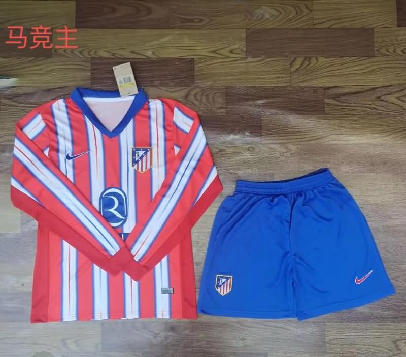 Atletico Madrid 24/25 Home Long Sleeve Soccer Jersey