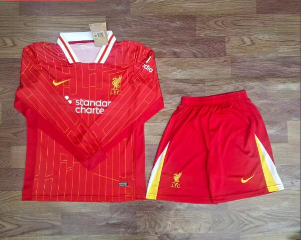 Liverpool 24/25 Home Long Sleeve Soccer Jersey