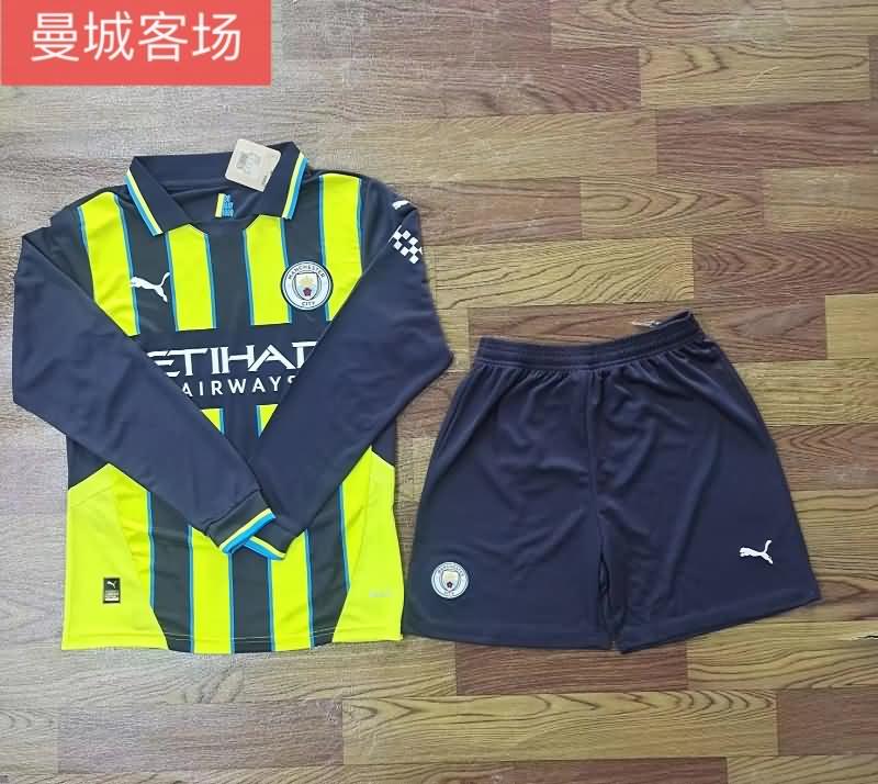 Manchester City 24/25 Away Long Sleeve Soccer Jersey