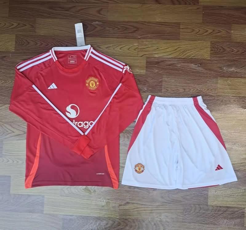 Manchester United 24/25 Home Long Sleeve Soccer Jersey