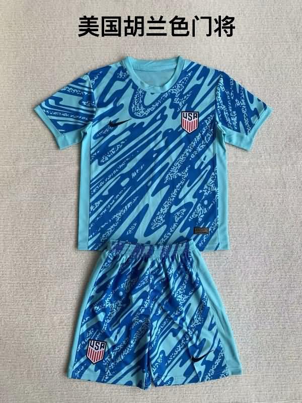 USA 2024 Copa America Goalkeeper Blue Soccer Jersey