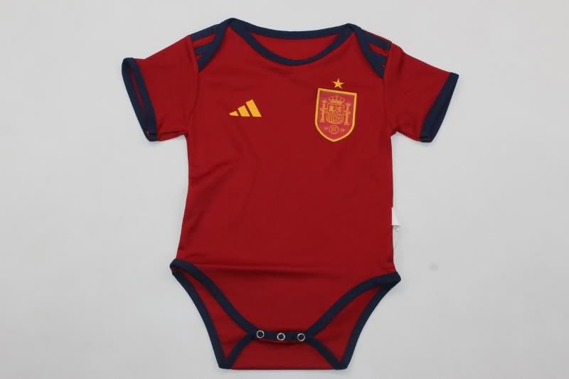 AAA(Thailand) Spain 2024 Home Baby Soccer Jerseys