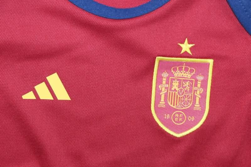 AAA(Thailand) Spain 2024 Home Baby Soccer Jerseys