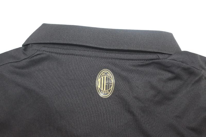 AAA(Thailand) AC Milan 125th Anniversary Black Long Sleeve Soccer Jersey