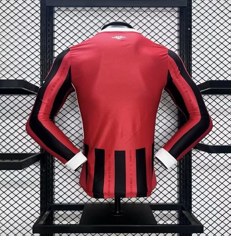 AAA(Thailand) AC Milan 24/25 Home Long Sleeve Soccer Jersey (Player)