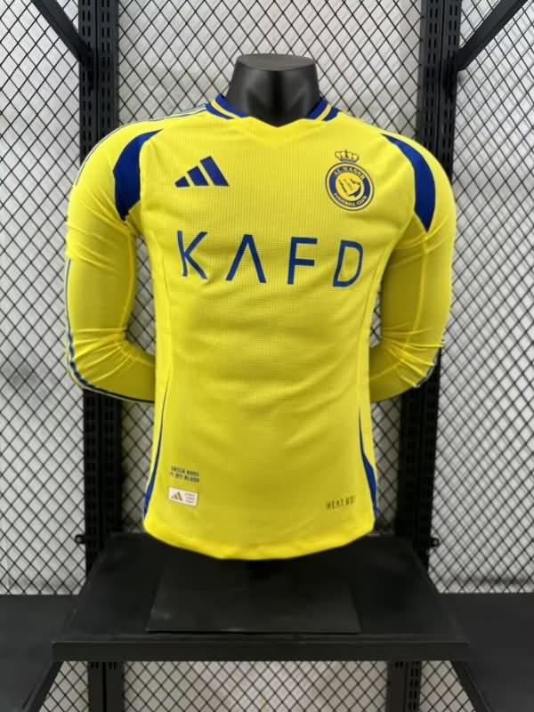 AAA(Thailand) Al Nassr FC 24/25 Home Long Sleeve Soccer Jersey (Player)