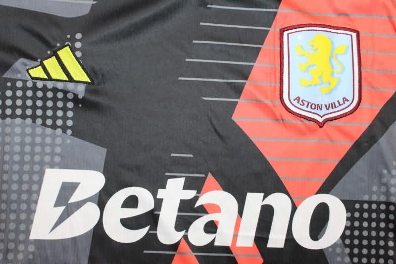 AAA(Thailand) Aston Villa 24/25 Goalkeeper Black Soccer Jersey