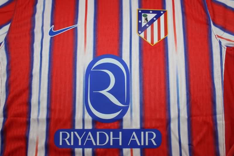 AAA(Thailand) Atletico Madrid 24/25 Home Long Sleeve Soccer Jersey