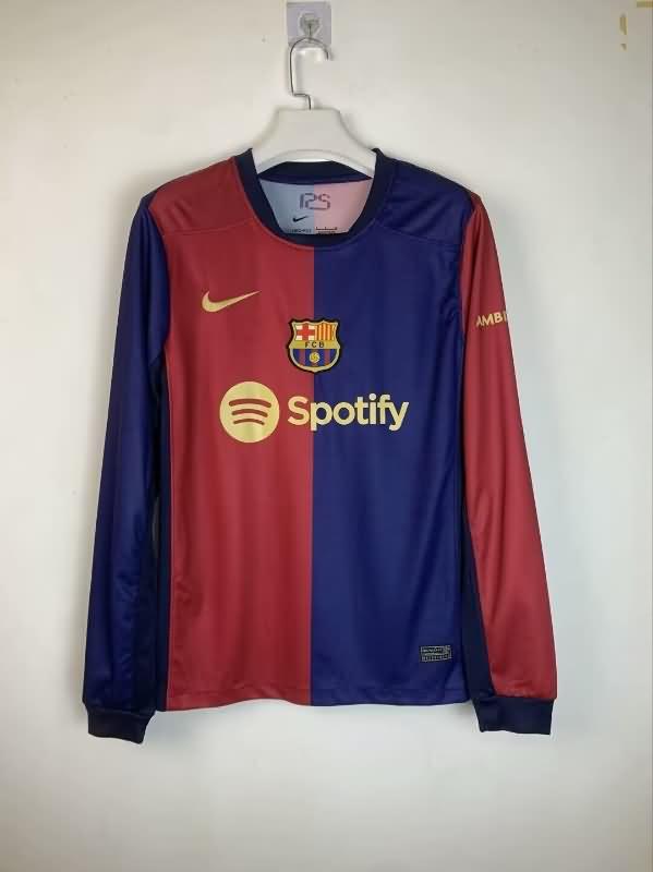 AAA(Thailand) Barcelona 24/25 Home Long Sleeve Soccer Jersey