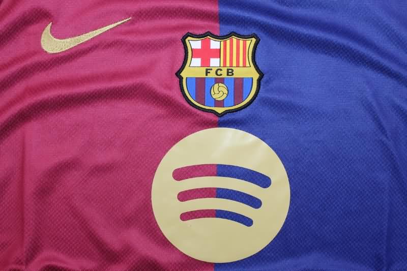 AAA(Thailand) Barcelona 24/25 Home Long Sleeve Soccer Jersey Sponsor