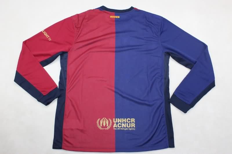 AAA(Thailand) Barcelona 24/25 Home Long Sleeve Soccer Jersey Sponsor