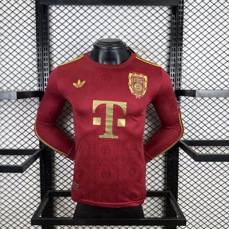 AAA(Thailand) Bayern Munich 125th Anniversary Long Sleeve Soccer Jersey (Player)