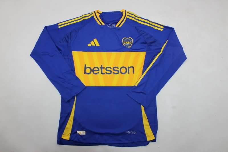 AAA(Thailand) Boca Juniors 2024 Home Long Sleeve Soccer Jersey (Player)