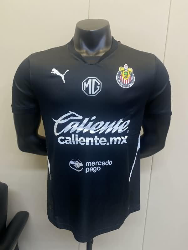 AAA(Thailand) Guadalajara Chivas 24/25 Goalkeeper Black Soccer Jersey (Player)