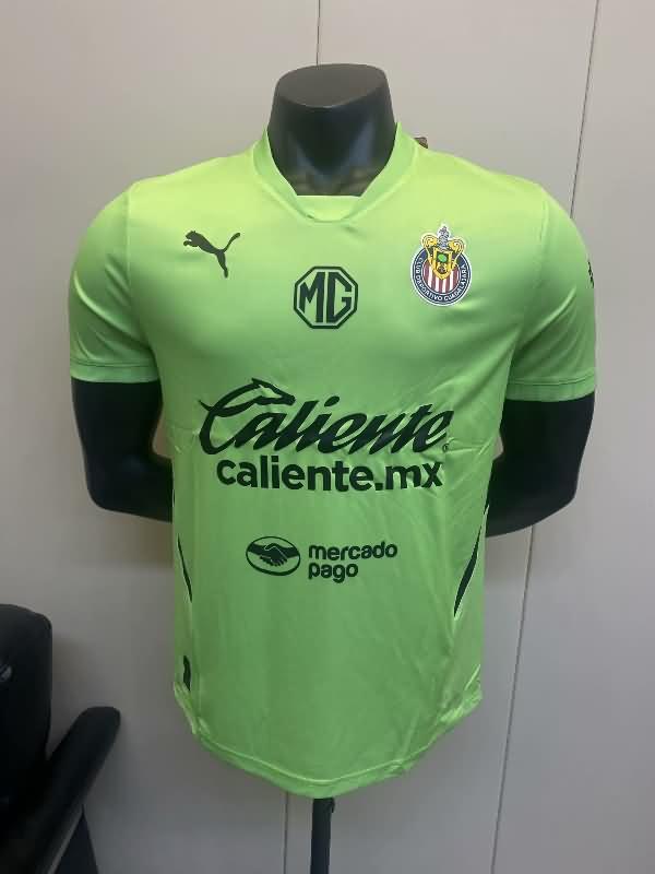 AAA(Thailand) Guadalajara Chivas 24/25 Goalkeeper Green Soccer Jersey (Player)