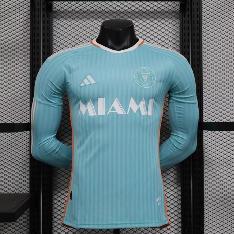 AAA(Thailand) Inter Miami 2024 Third Long Sleeve Soccer Jersey (Player)