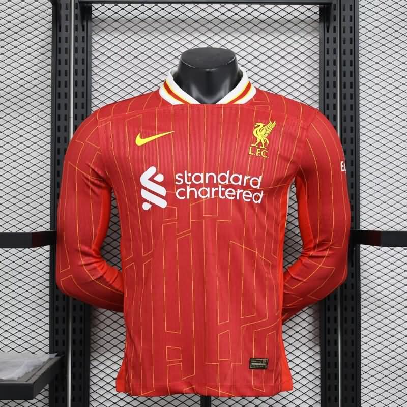 AAA(Thailand) Liverpool 24/25 Home Long Sleeve Soccer Jersey (Player)