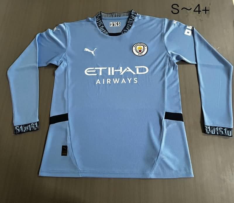 AAA(Thailand) Manchester City 24/25 Home Long Sleeve Soccer Jersey