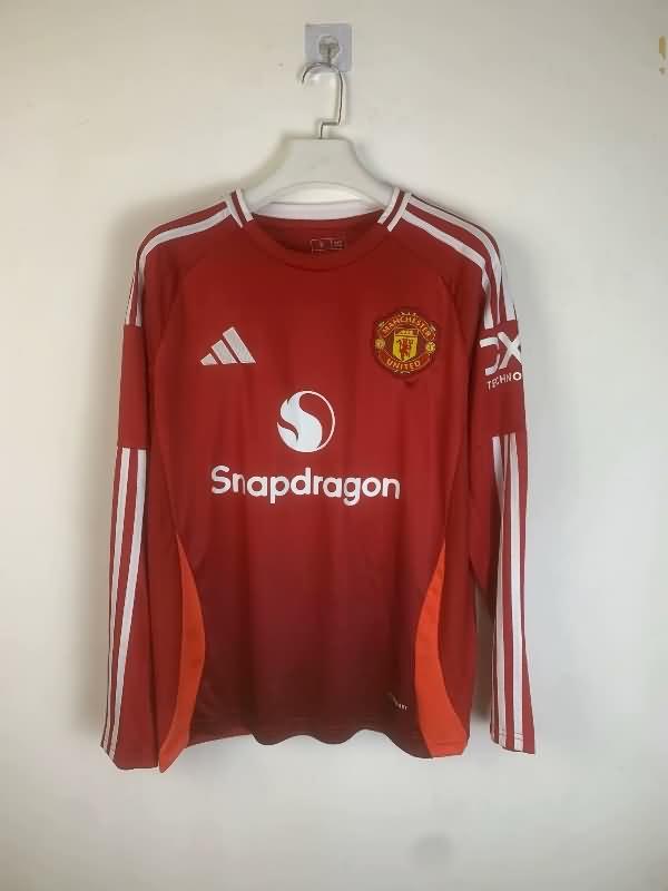 AAA(Thailand) Manchester United 24/25 Home Long Sleeve Soccer Jersey
