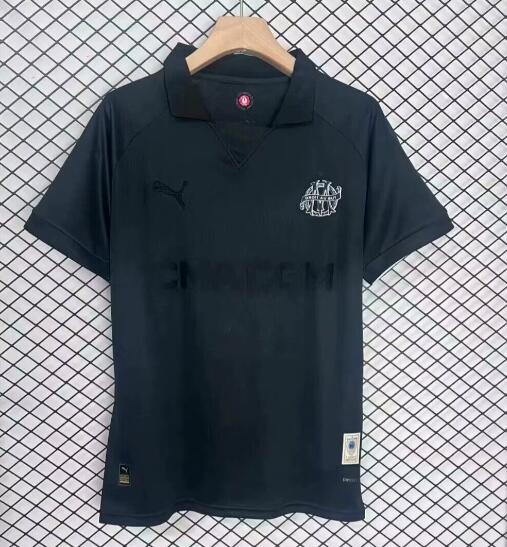 AAA(Thailand) Marseilles 24/25 Black Soccer Jersey