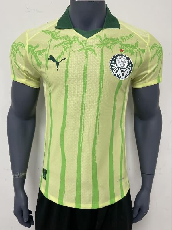 AAA(Thailand) Palmeiras 2025 Away Yellow Soccer Jersey (Player)