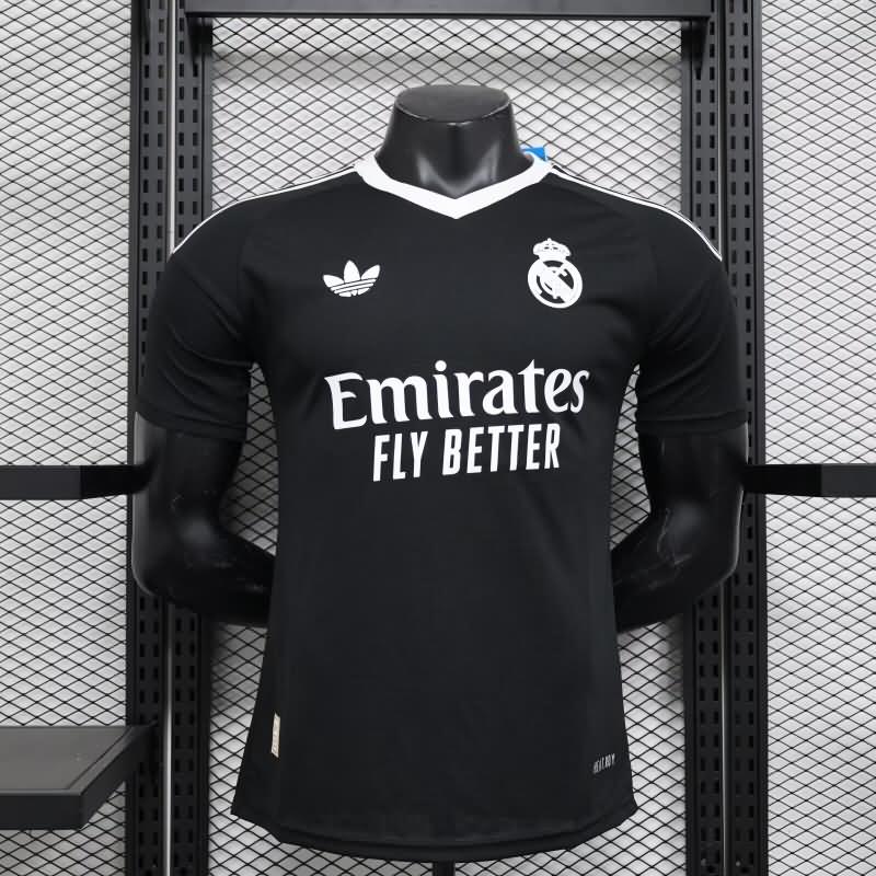 AAA(Thailand) Real Madrid 24/25 Goalkeeper Black Soccer Jersey (Player)