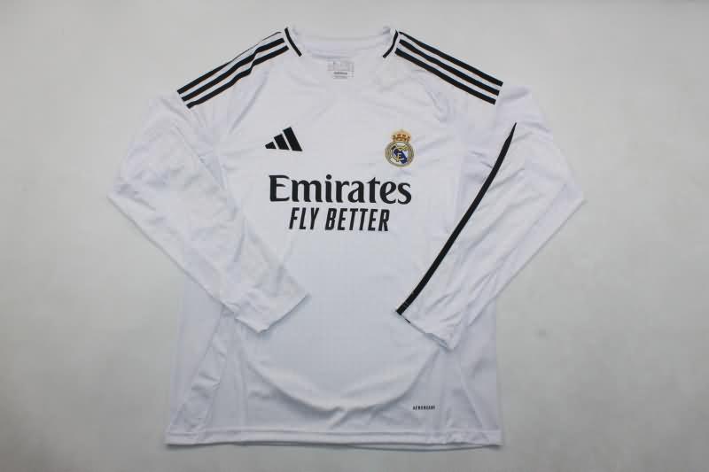 AAA(Thailand) Real Madrid 24/25 Home Long Sleeve Soccer Jersey