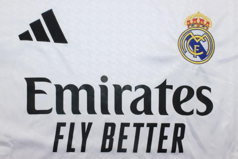 AAA(Thailand) Real Madrid 24/25 Home Long Sleeve Soccer Jersey