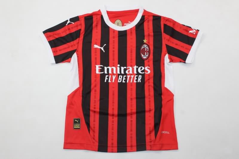 AC Milan 24/25 Kids Home Soccer Jersey And Shorts